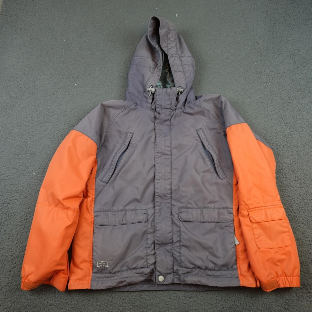 Burton Jacket Womens Small Gray Orange Hooded Insulated Ski Snowboard Winter